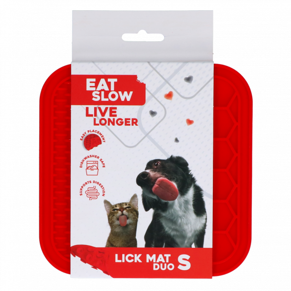 Eat Slow Live Longer Lick Mat Duo S Red Top Merken Winkel